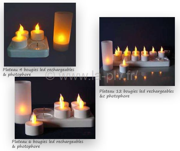 articles lumineux - bougies lumineuses à leds